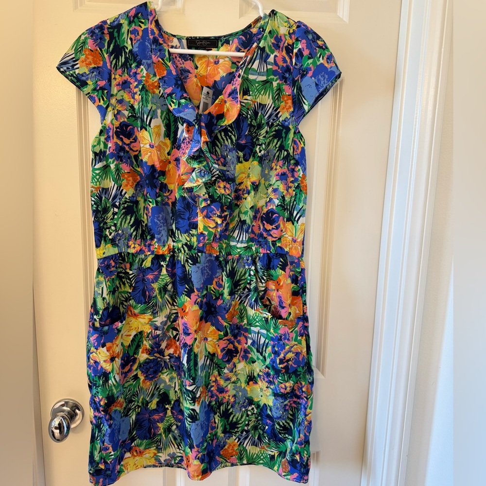 Jessica Simpson Floral Spring Summer Cap Sleeve Dress